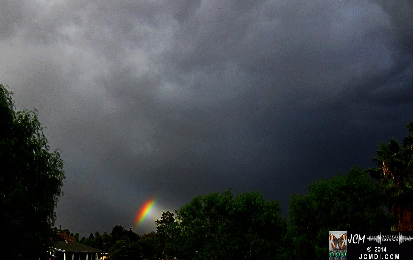 A rainbow fragment at sunset in Santa Clarita on 8-3-2014